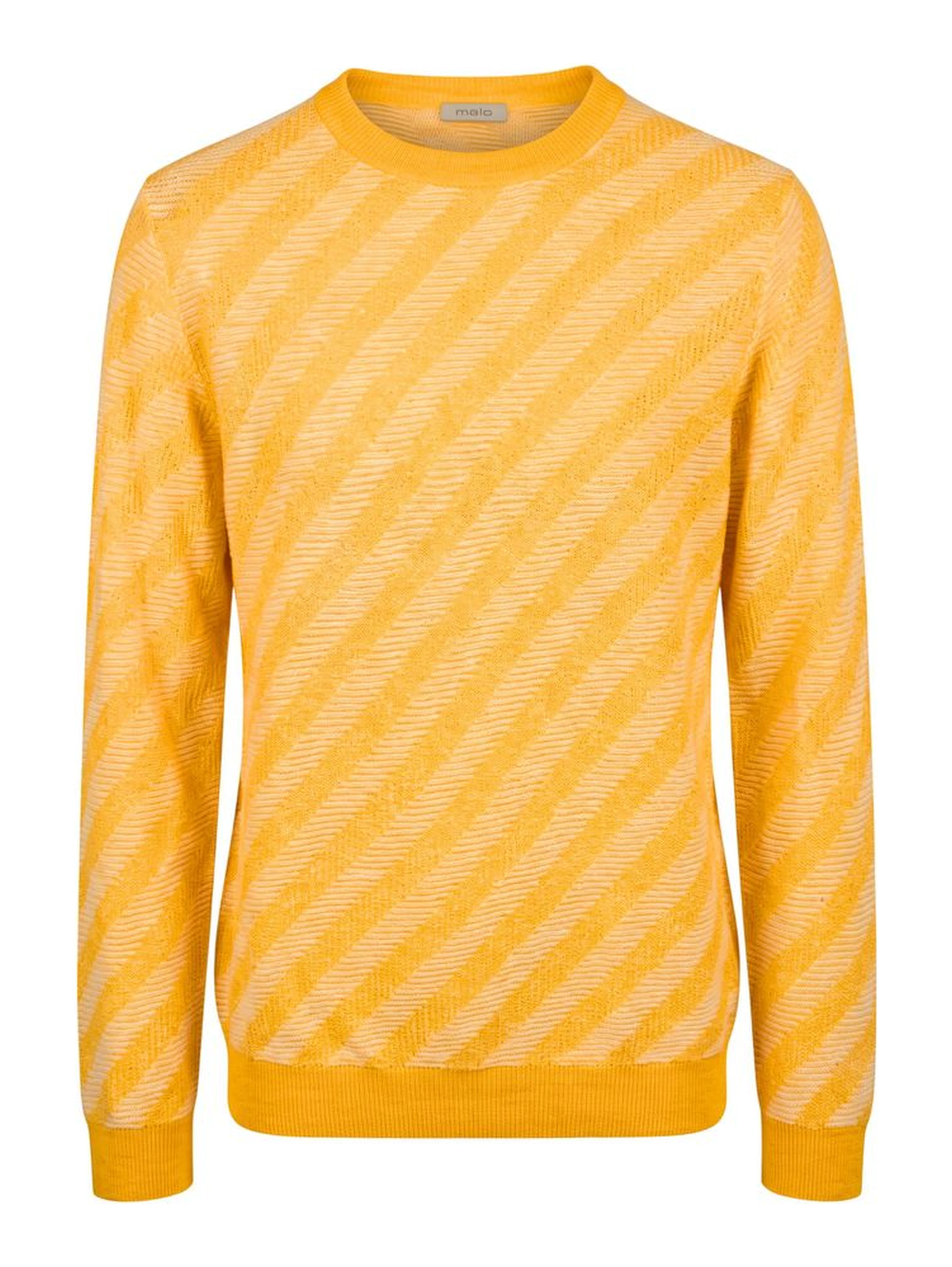 Orange Linen Men Sweater