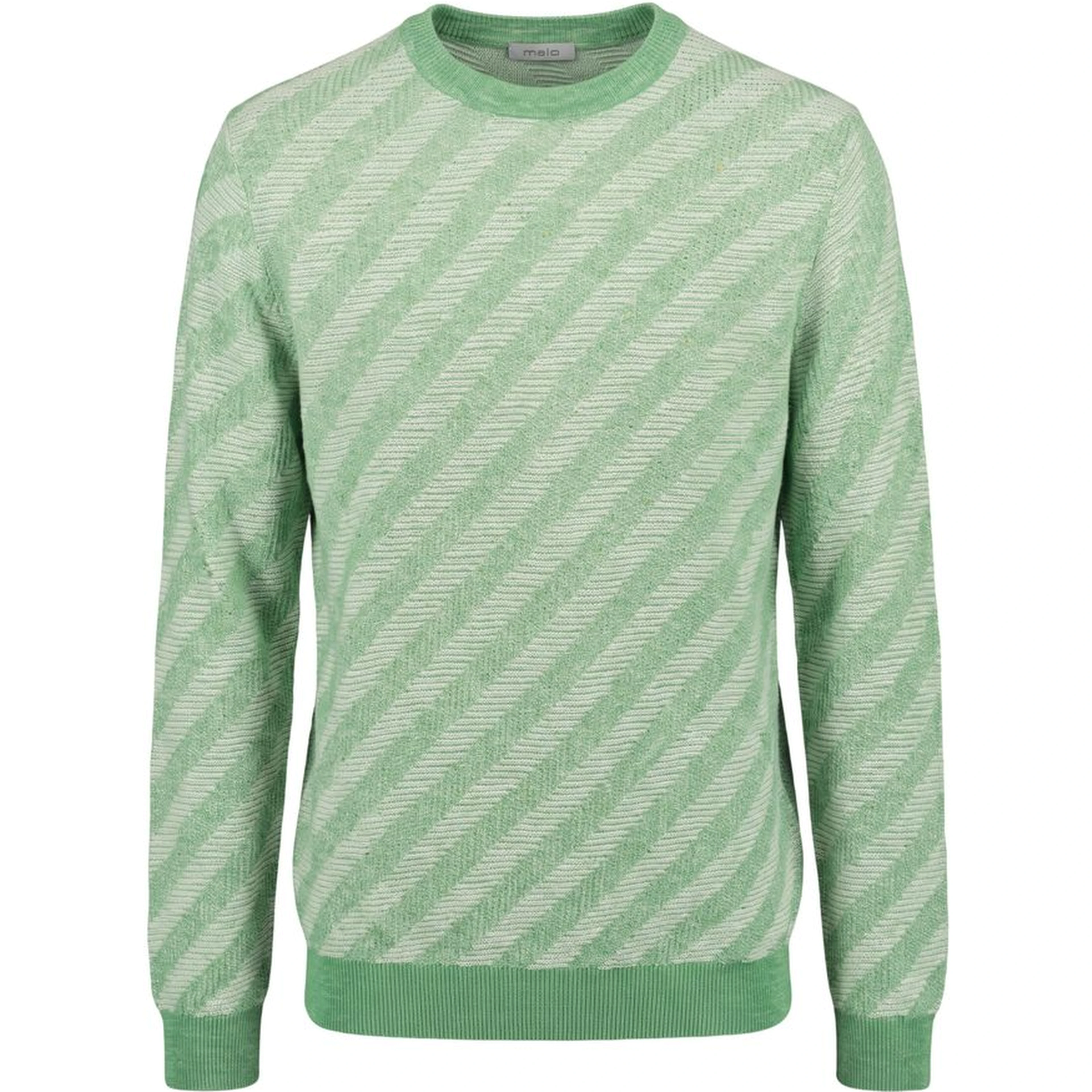 Green Linen Men Sweater