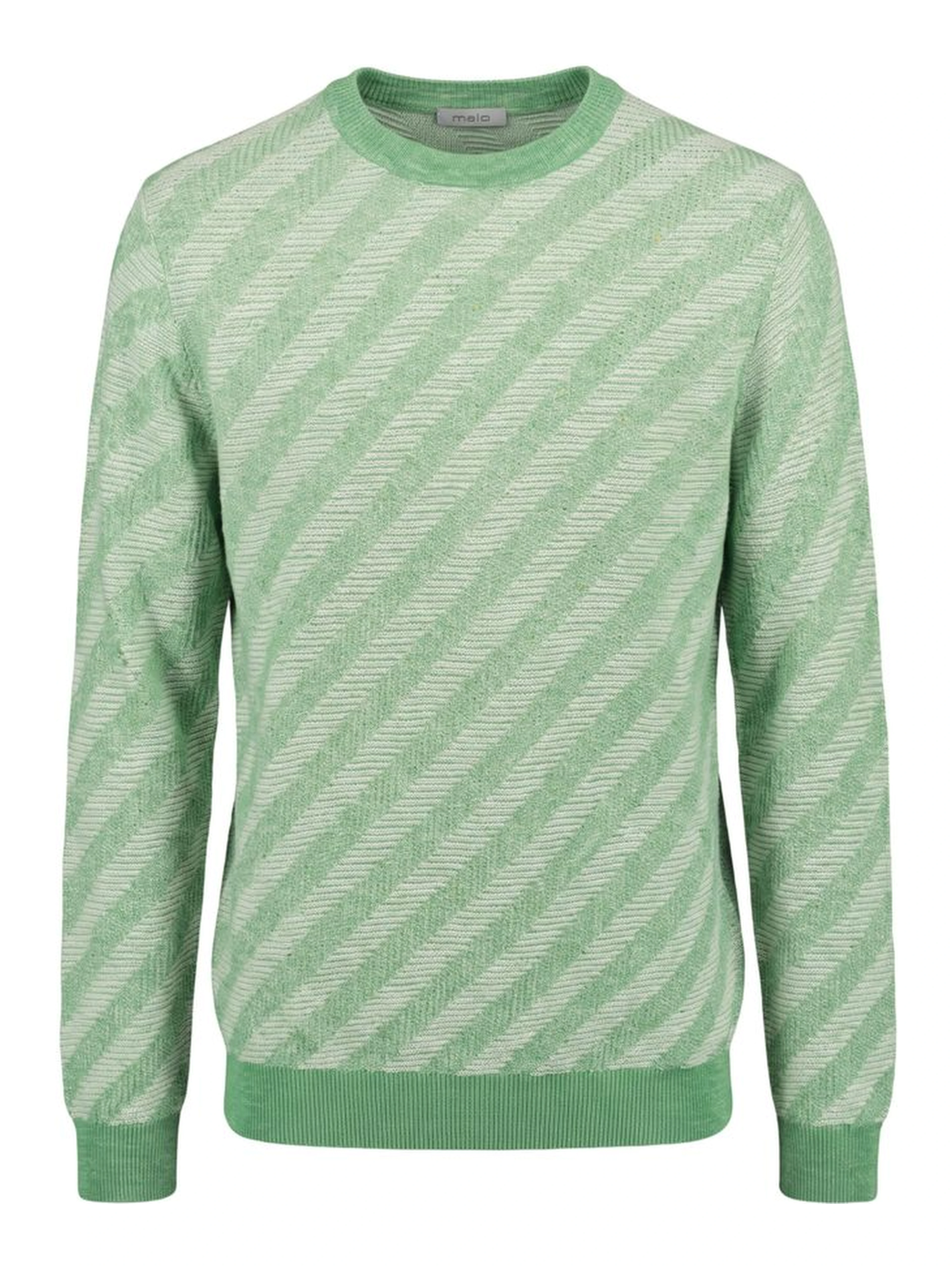 Green Linen Men Sweater