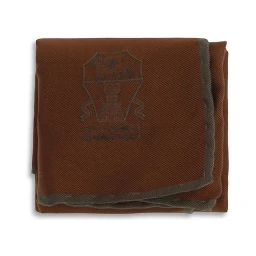 Brown Silk Pocket Square