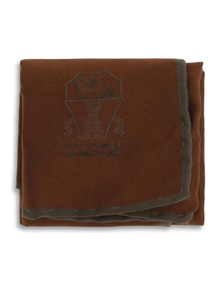 Brown Silk Pocket Square
