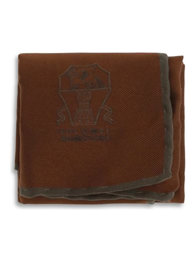 Brown Silk Pocket Square