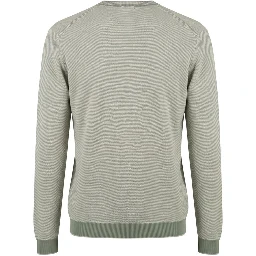 Green Cotton Men Sweater
