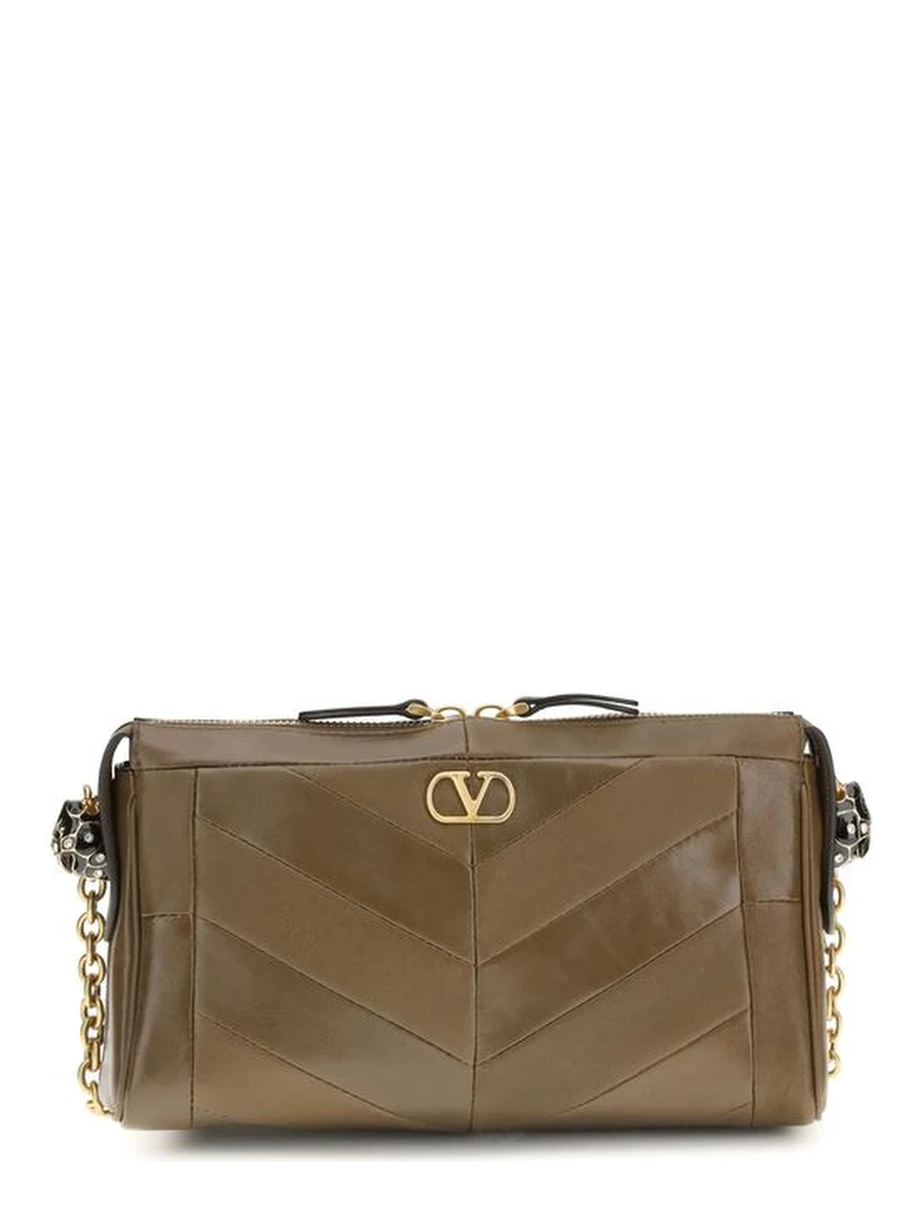 Brown Napa Leather / Calf Bos Taurus Shoulder Bag