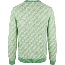 Green Linen Men Sweater