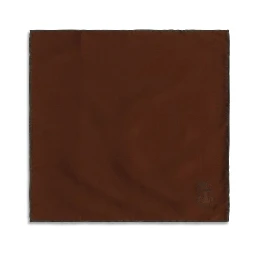 Brown Silk Pocket Square