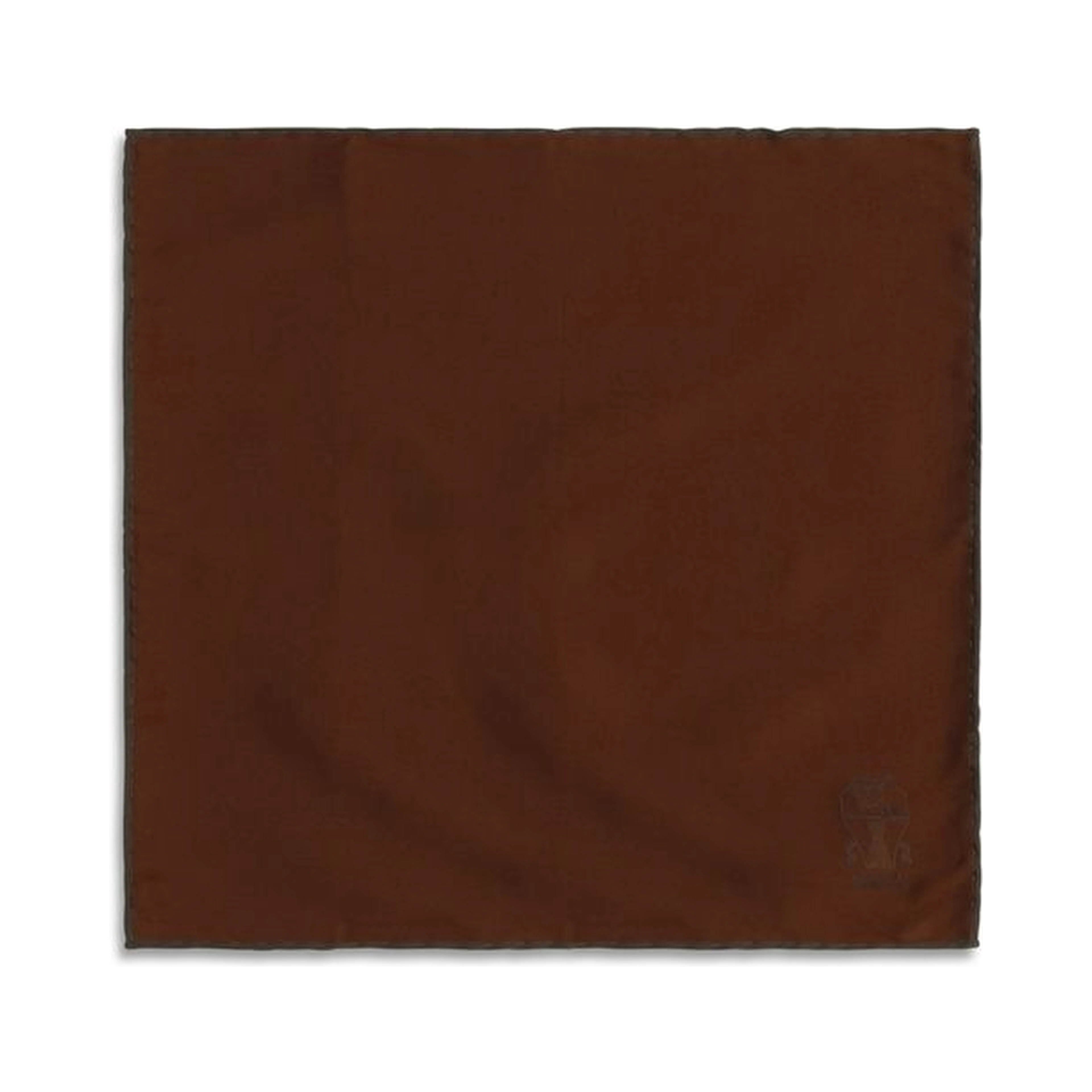 Brown Silk Pocket Square