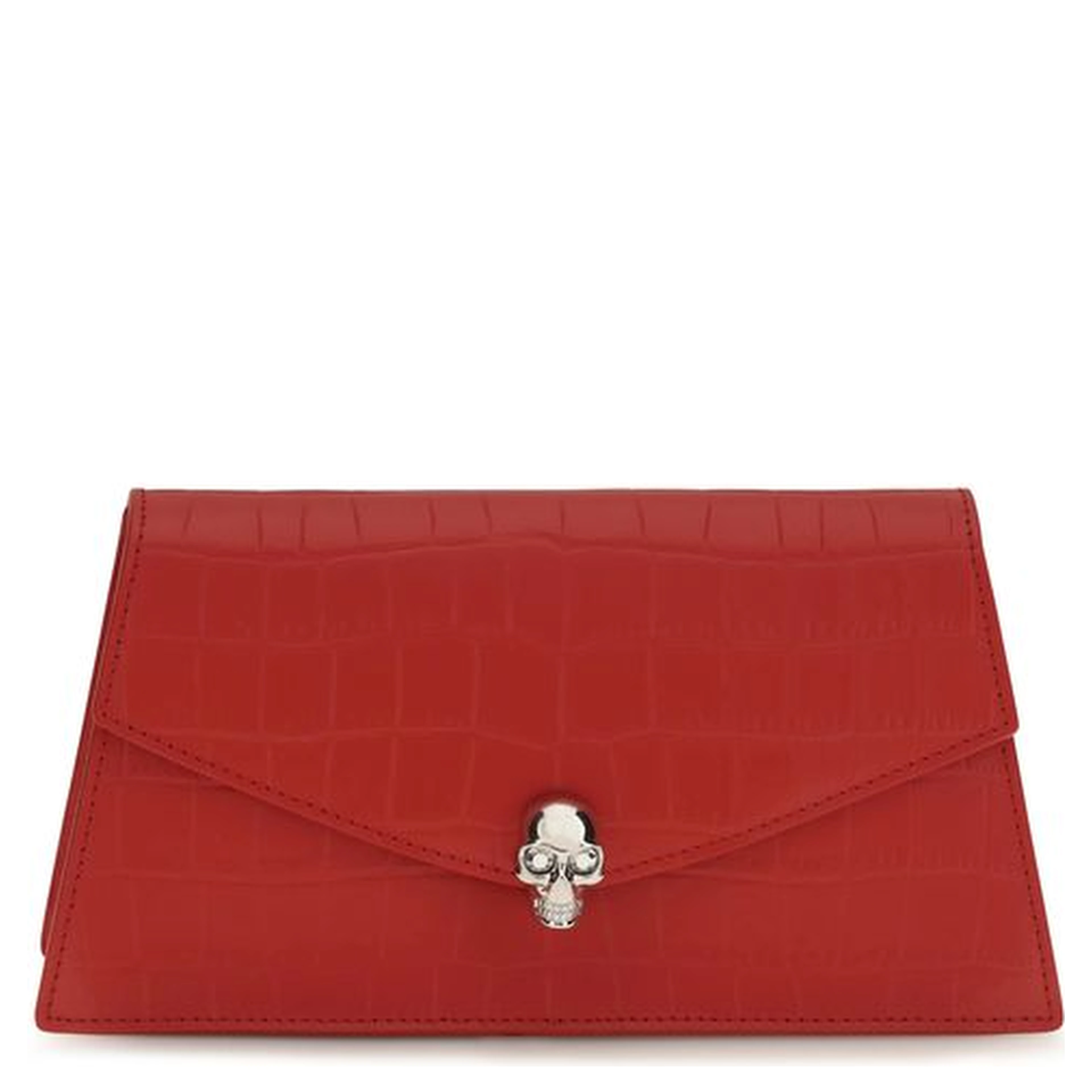 Red Calf Leather Bos Taurus Clutch Bag