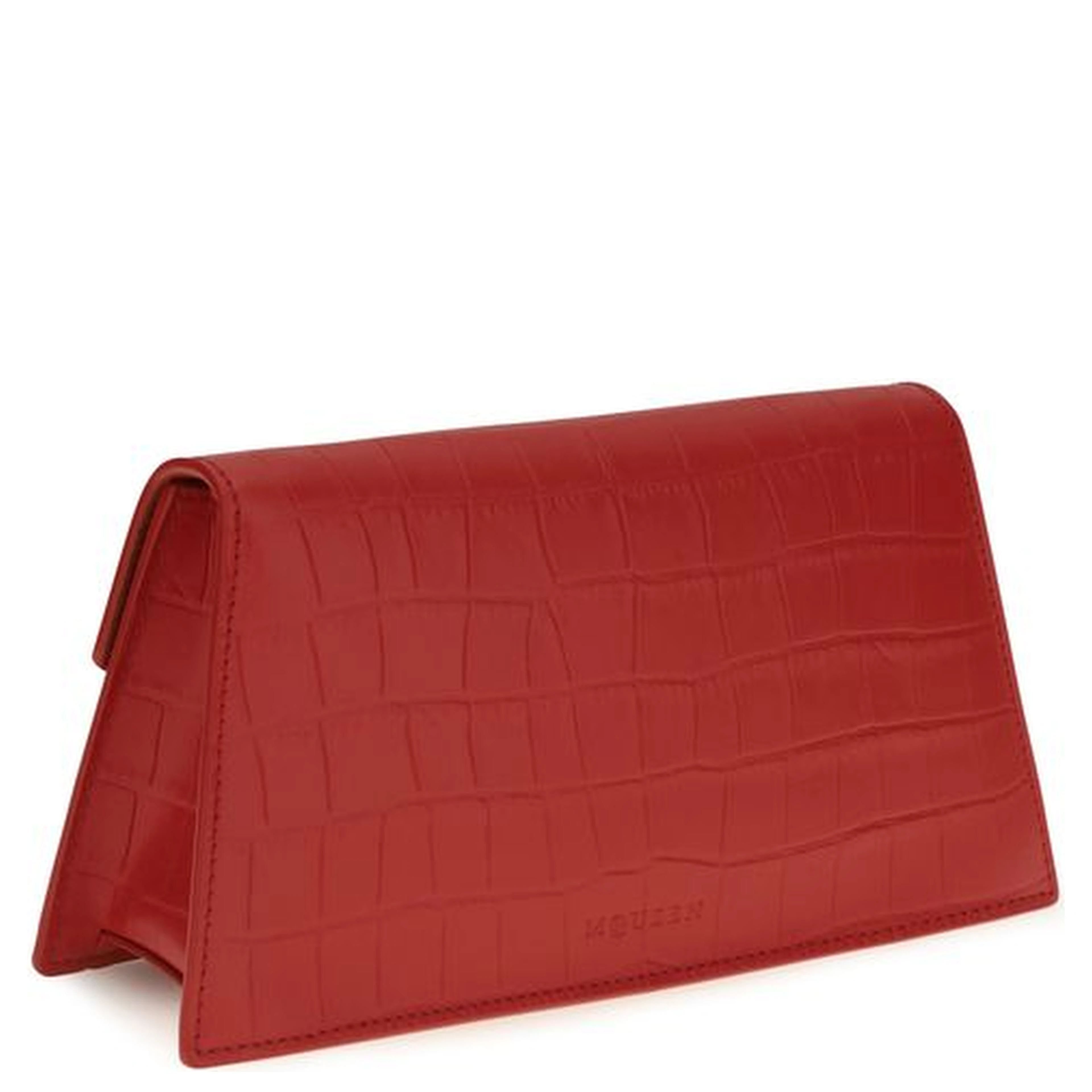 Red Calf Leather Bos Taurus Clutch Bag