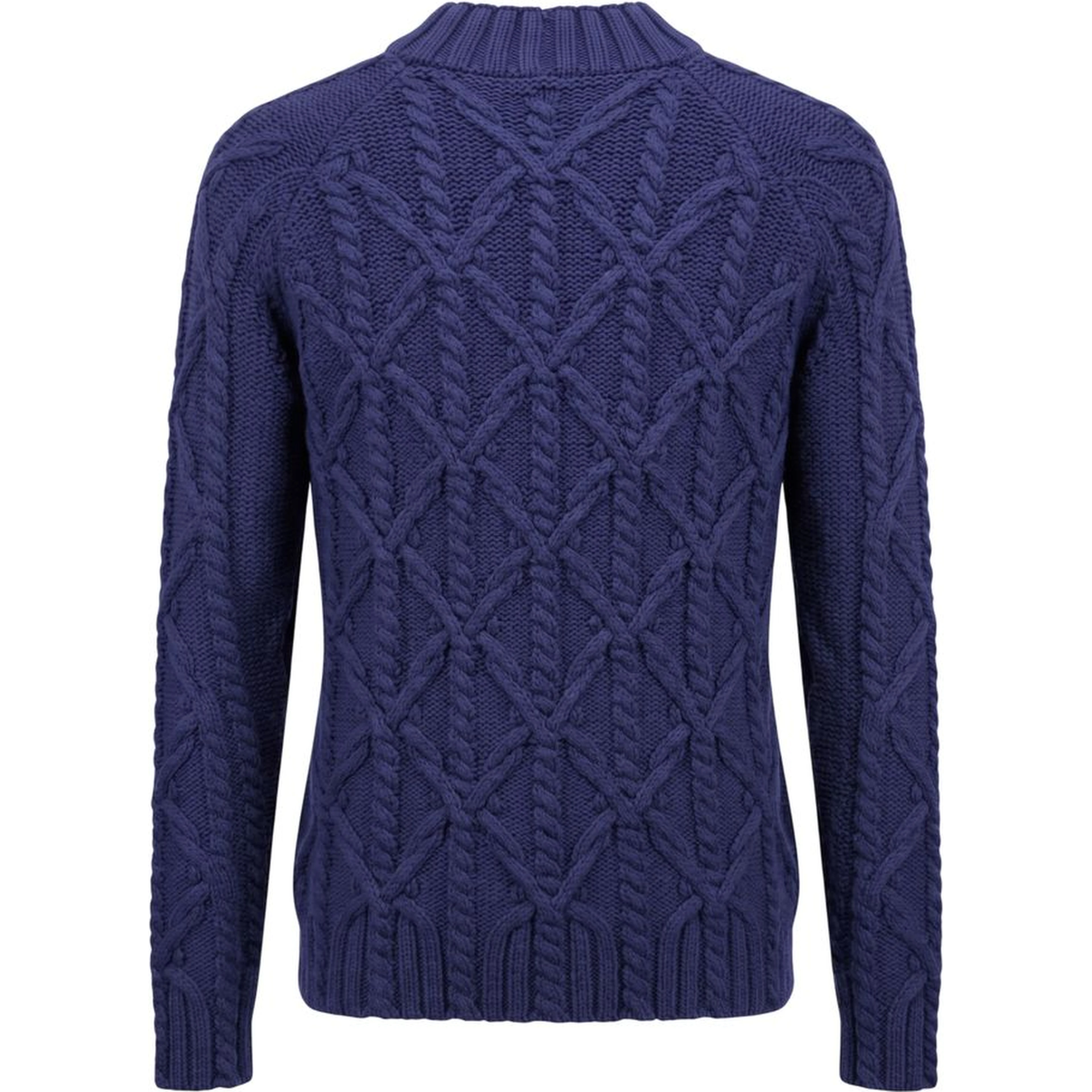 Blue Cotton Men Sweater