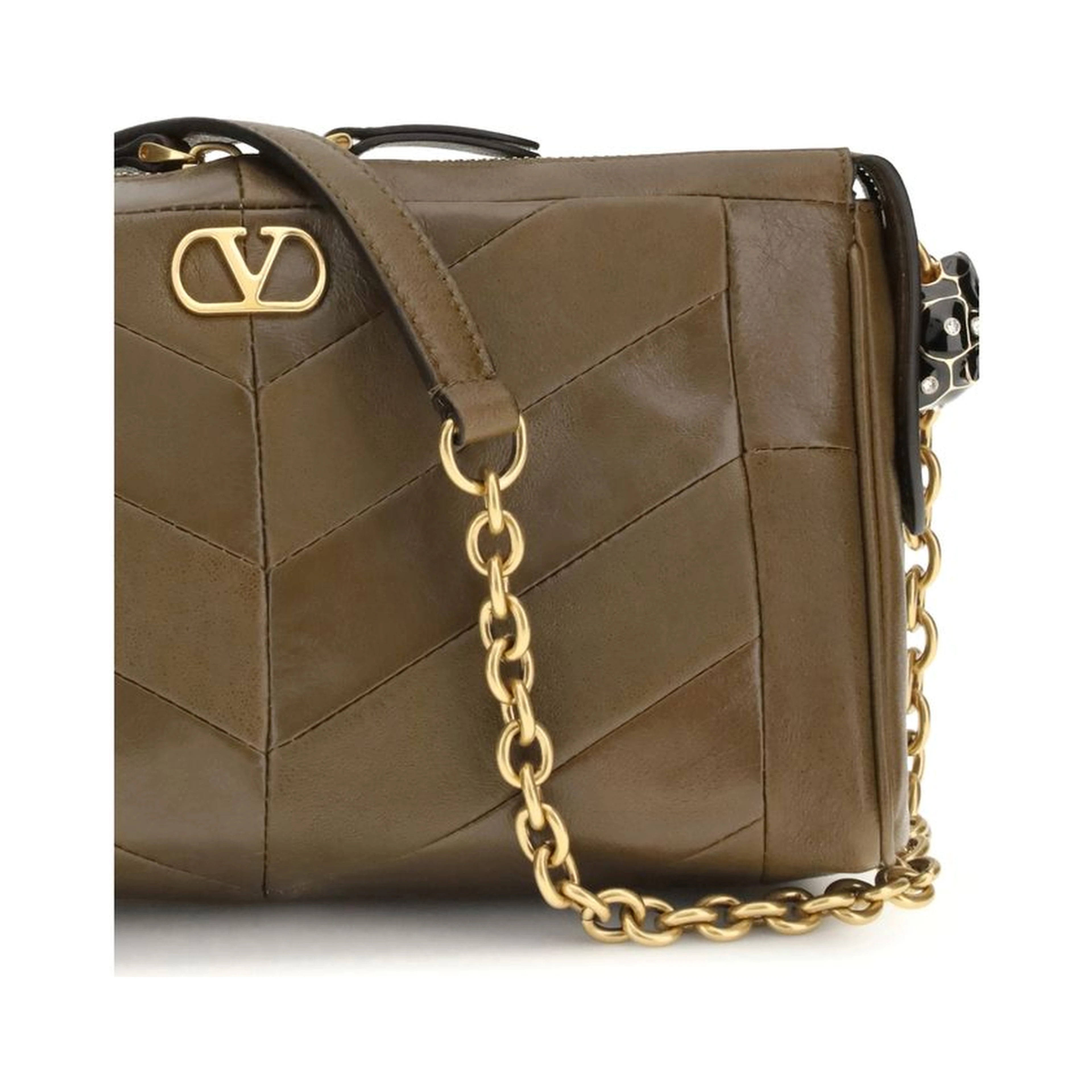 Brown Napa Leather / Calf Bos Taurus Shoulder Bag
