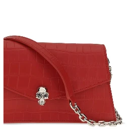 Red Calf Leather Bos Taurus Clutch Bag
