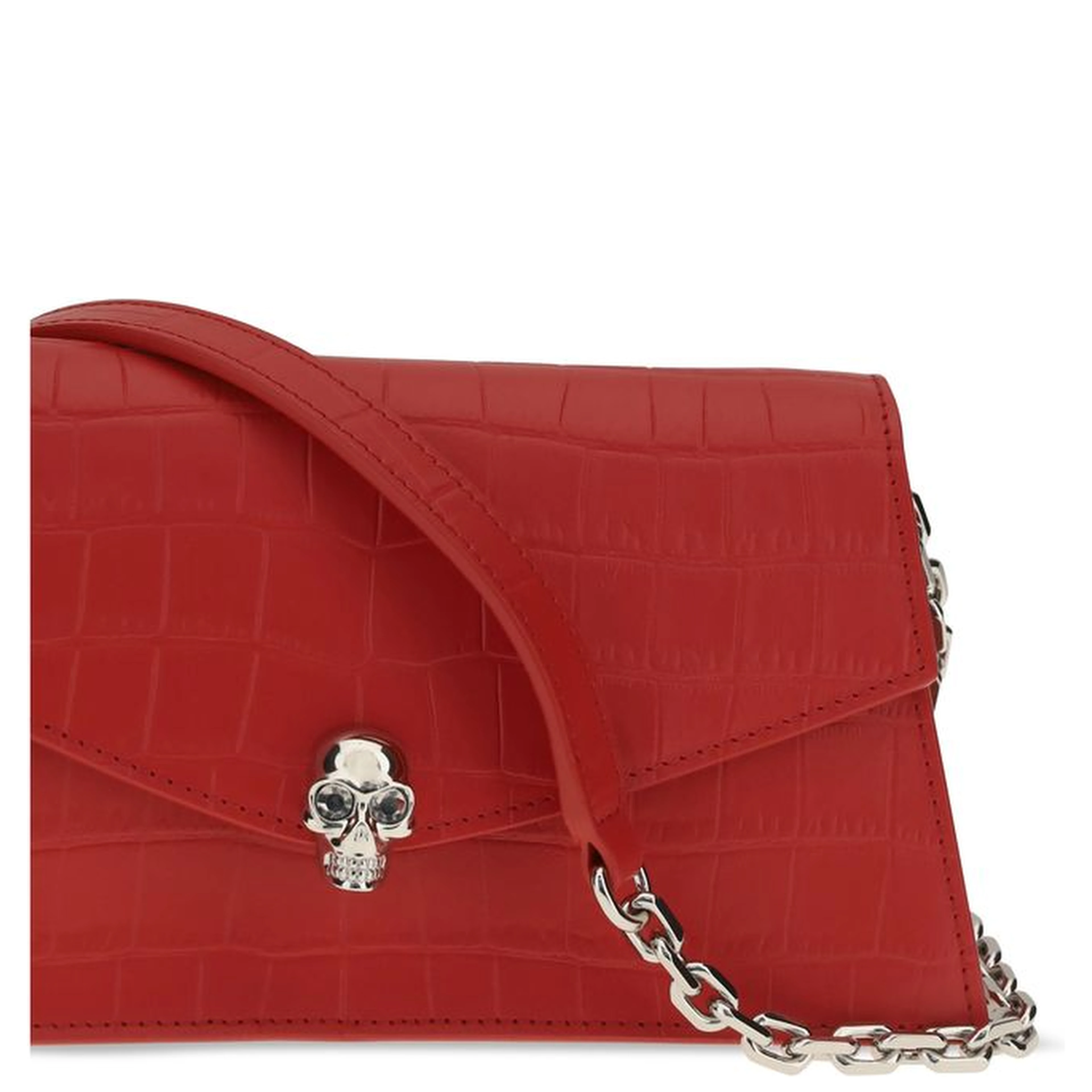 Red Calf Leather Bos Taurus Clutch Bag