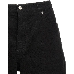 Black Cotton Bermuda Shorts