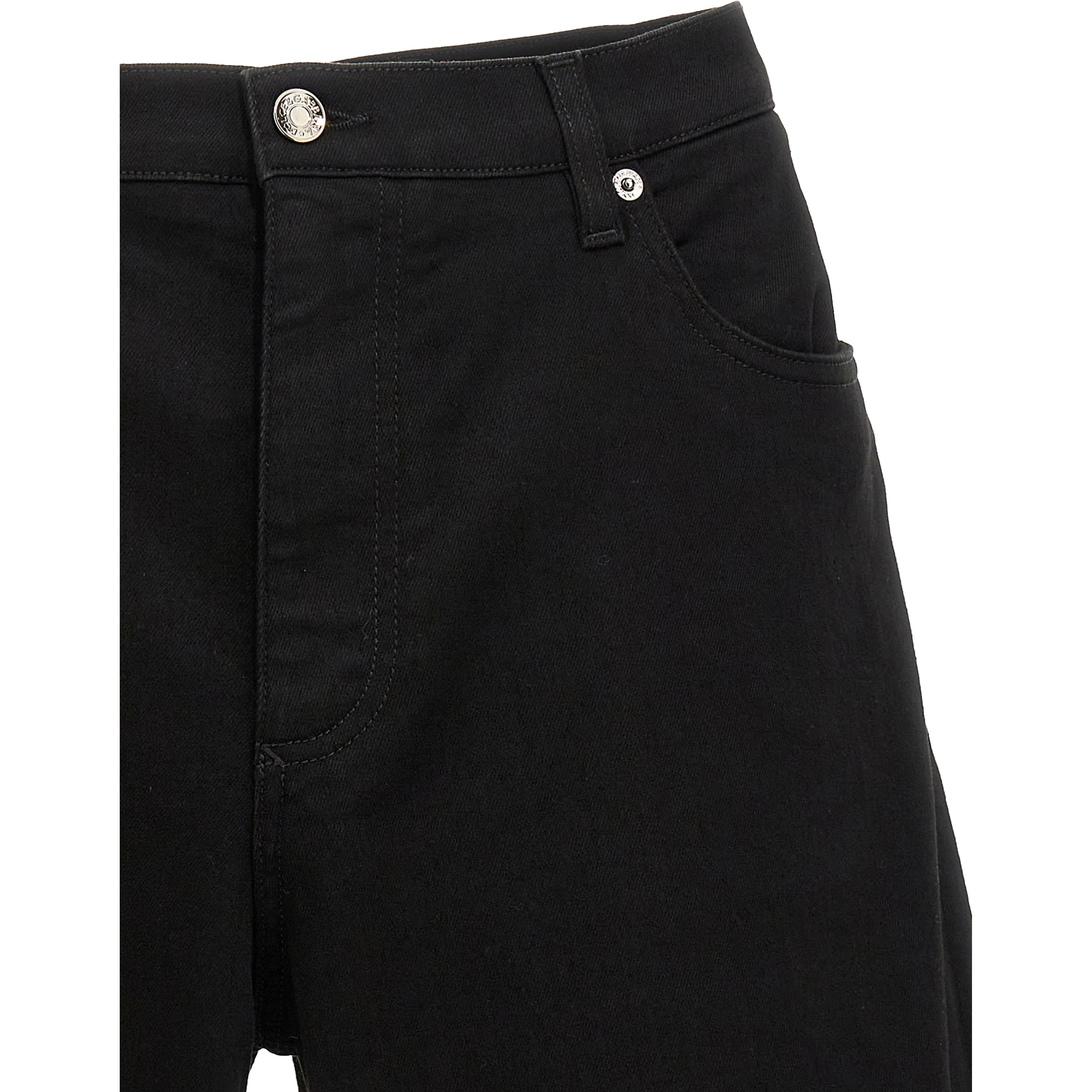 Black Cotton Bermuda Shorts