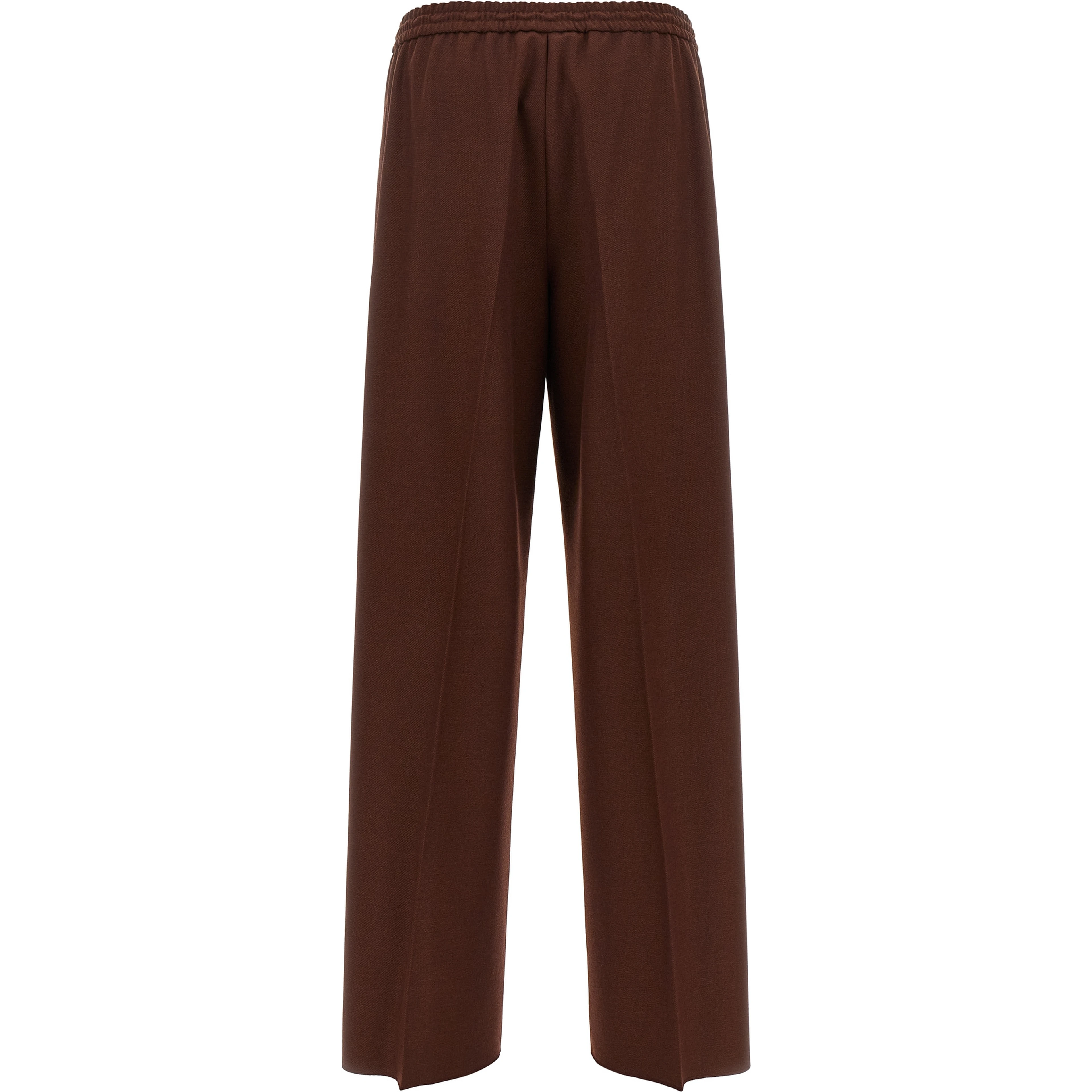 Brown Wool Casual Pants