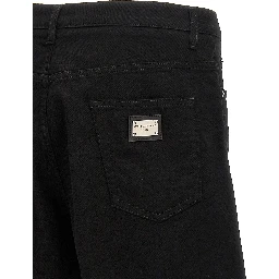 Black Cotton Bermuda Shorts