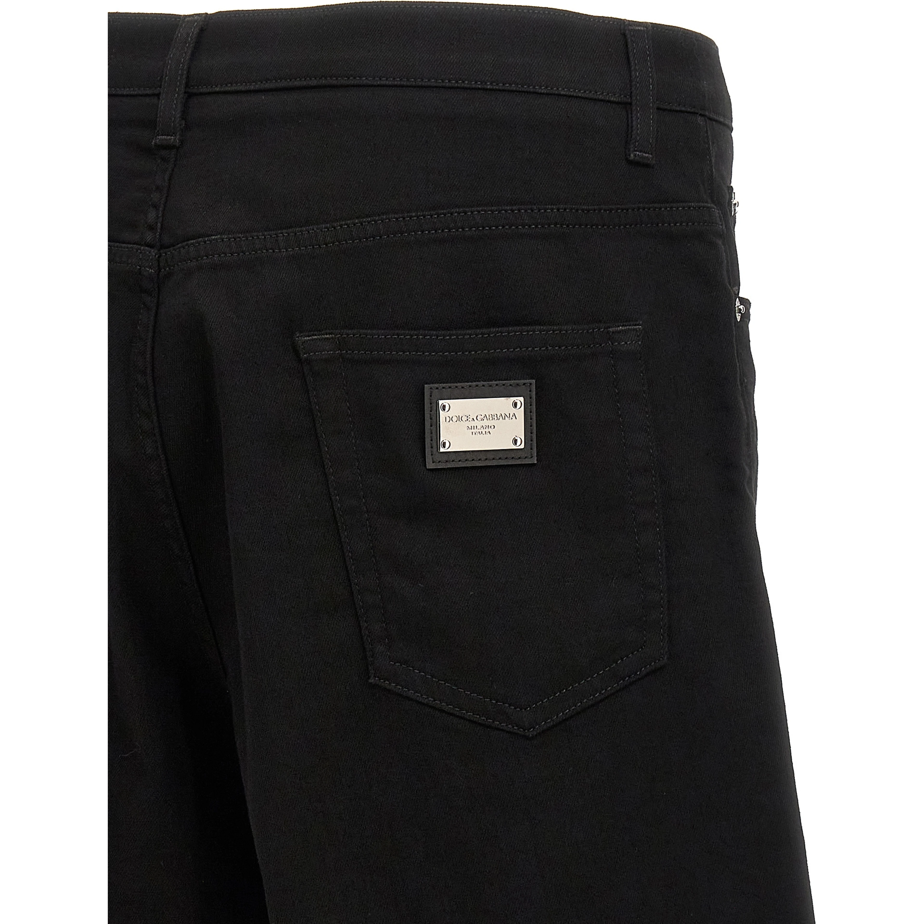 Black Cotton Bermuda Shorts