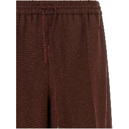 Brown Wool Casual Pants