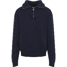 Balenciaga Half Zip Knit Sweater