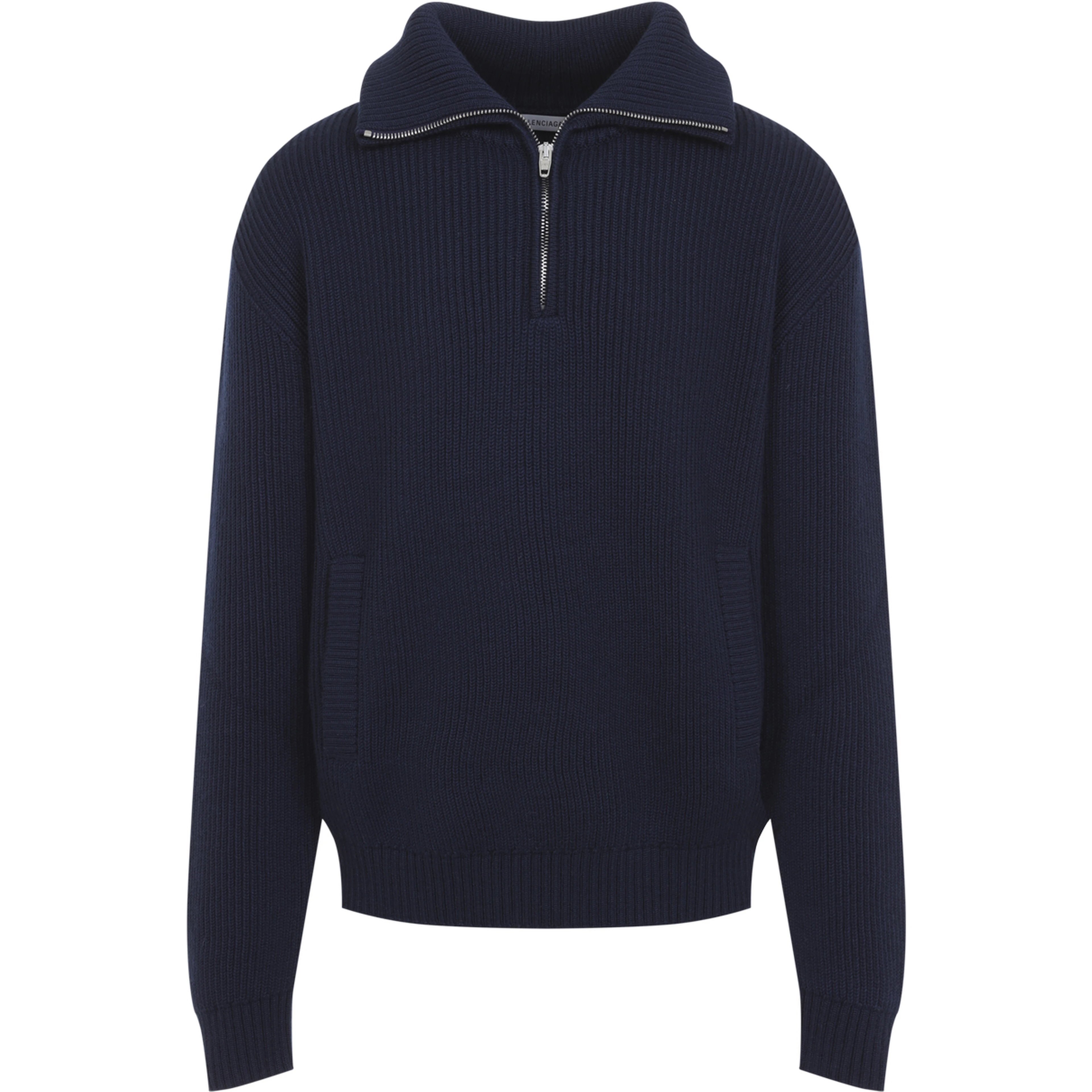 Balenciaga Half Zip Knit Sweater