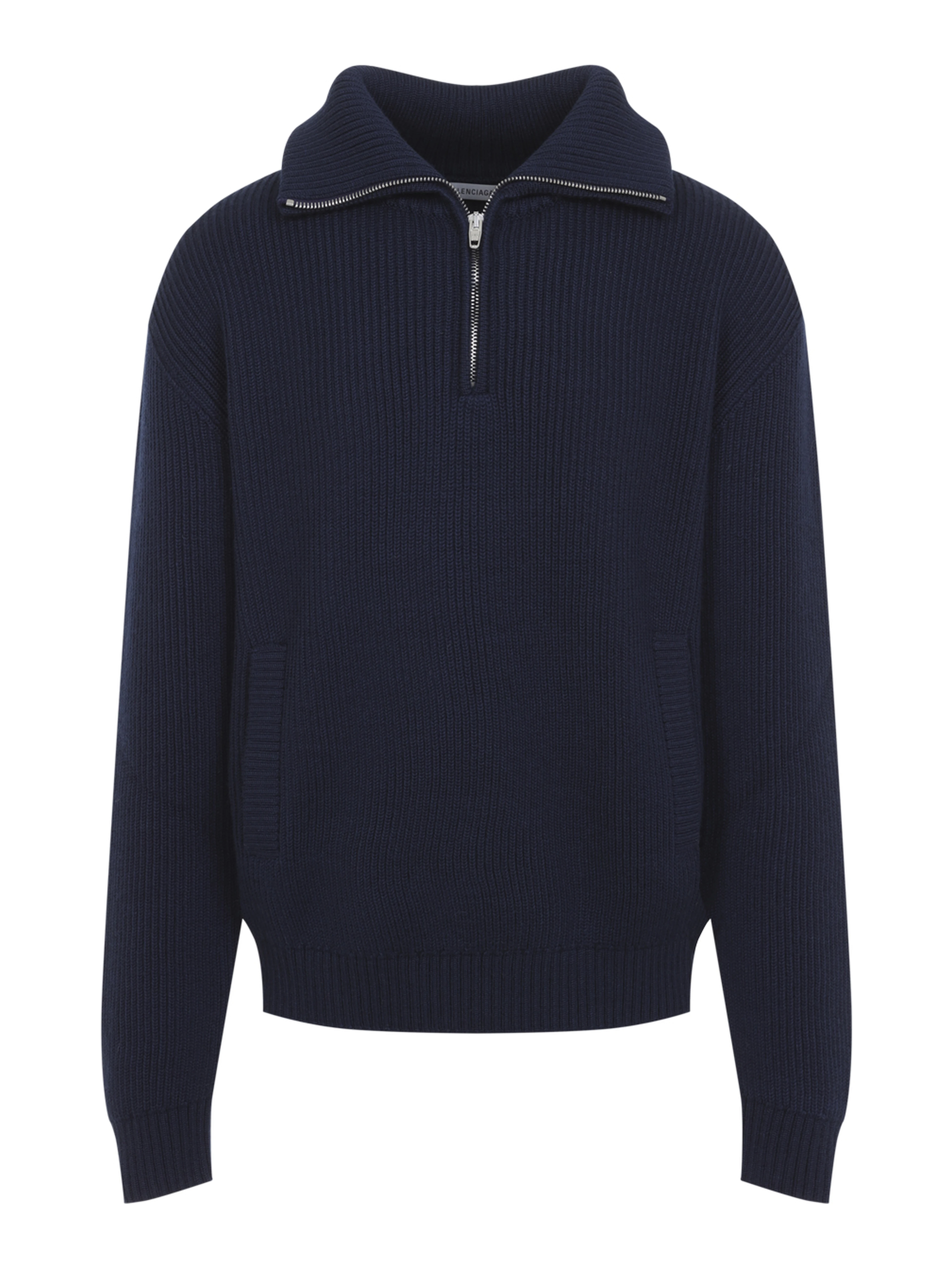 Balenciaga Half Zip Knit Sweater