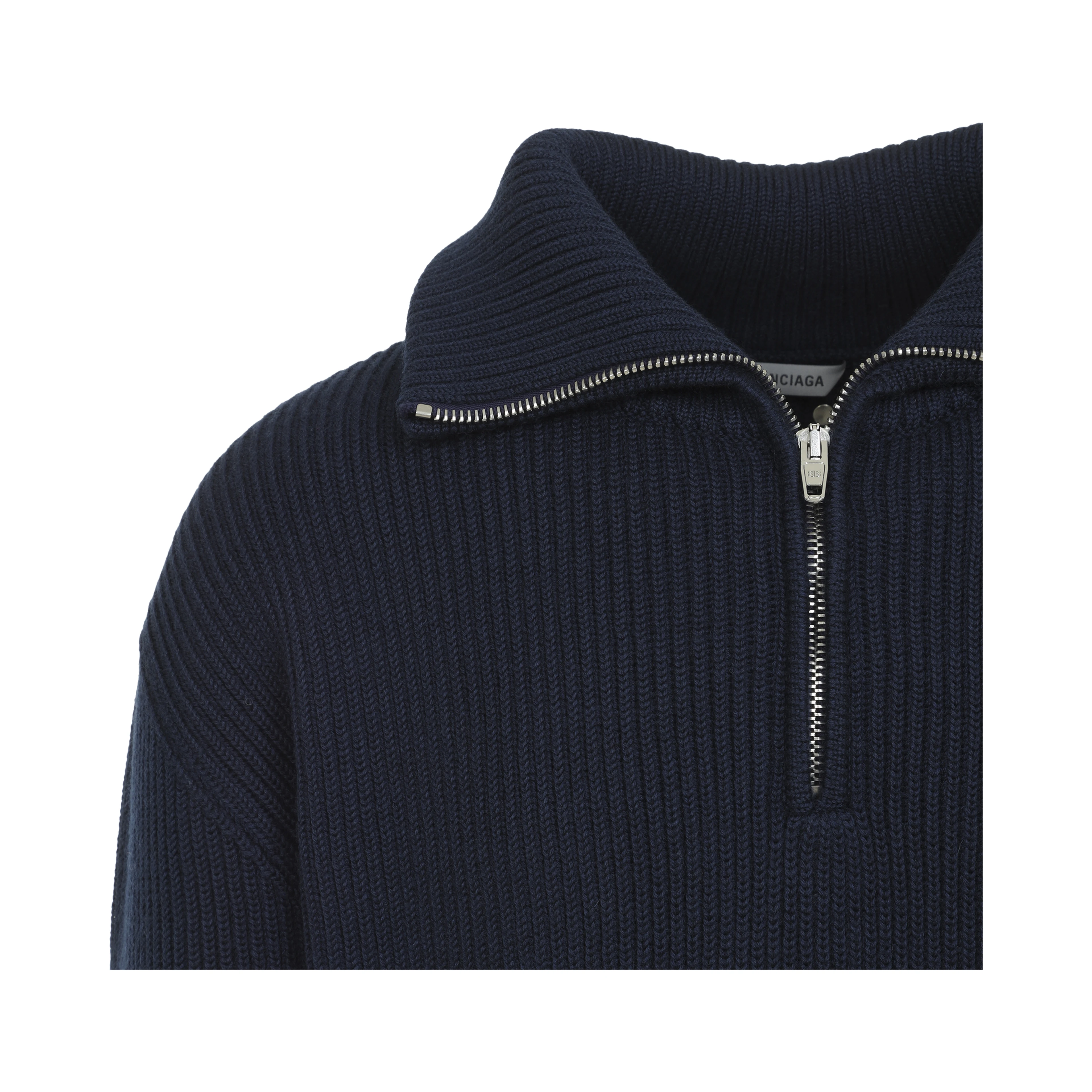Balenciaga Half Zip Knit Sweater