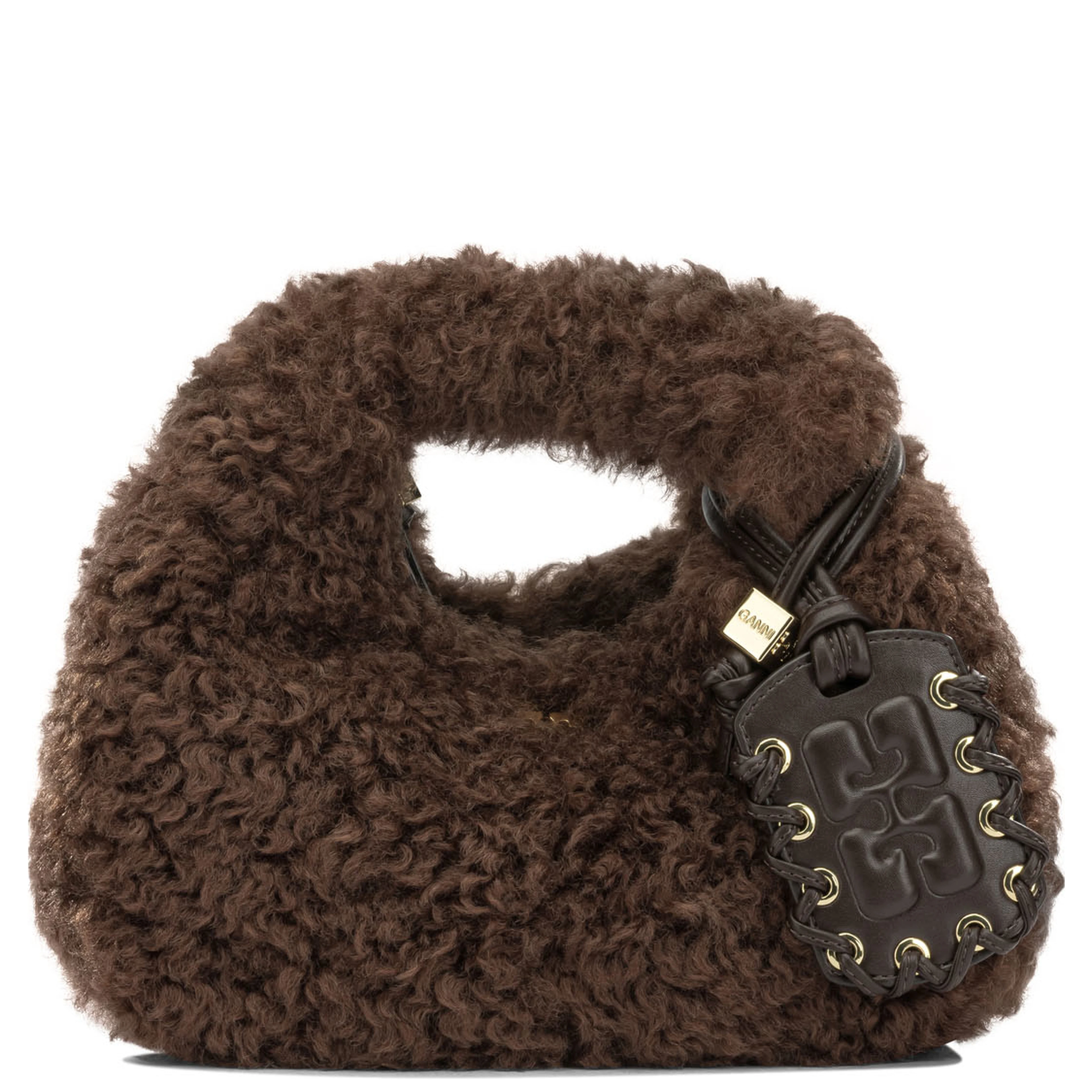 "Mini Hobo Faux Fur" Small Handbag