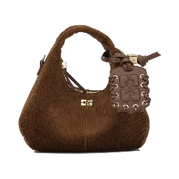"Mini Hobo Corduroy" Small Handbag