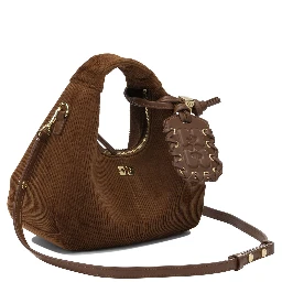 "Mini Hobo Corduroy" Small Handbag