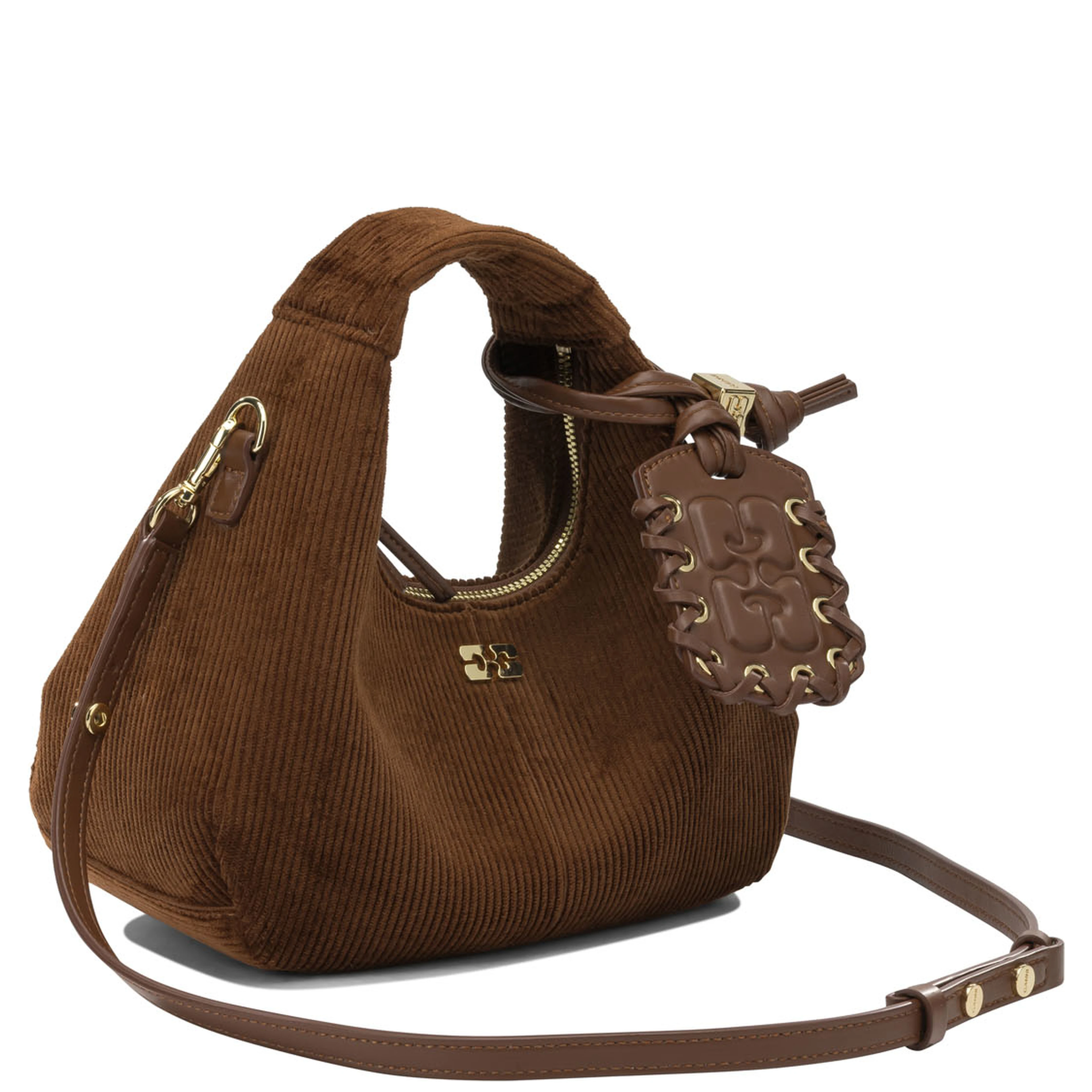 "Mini Hobo Corduroy" Small Handbag