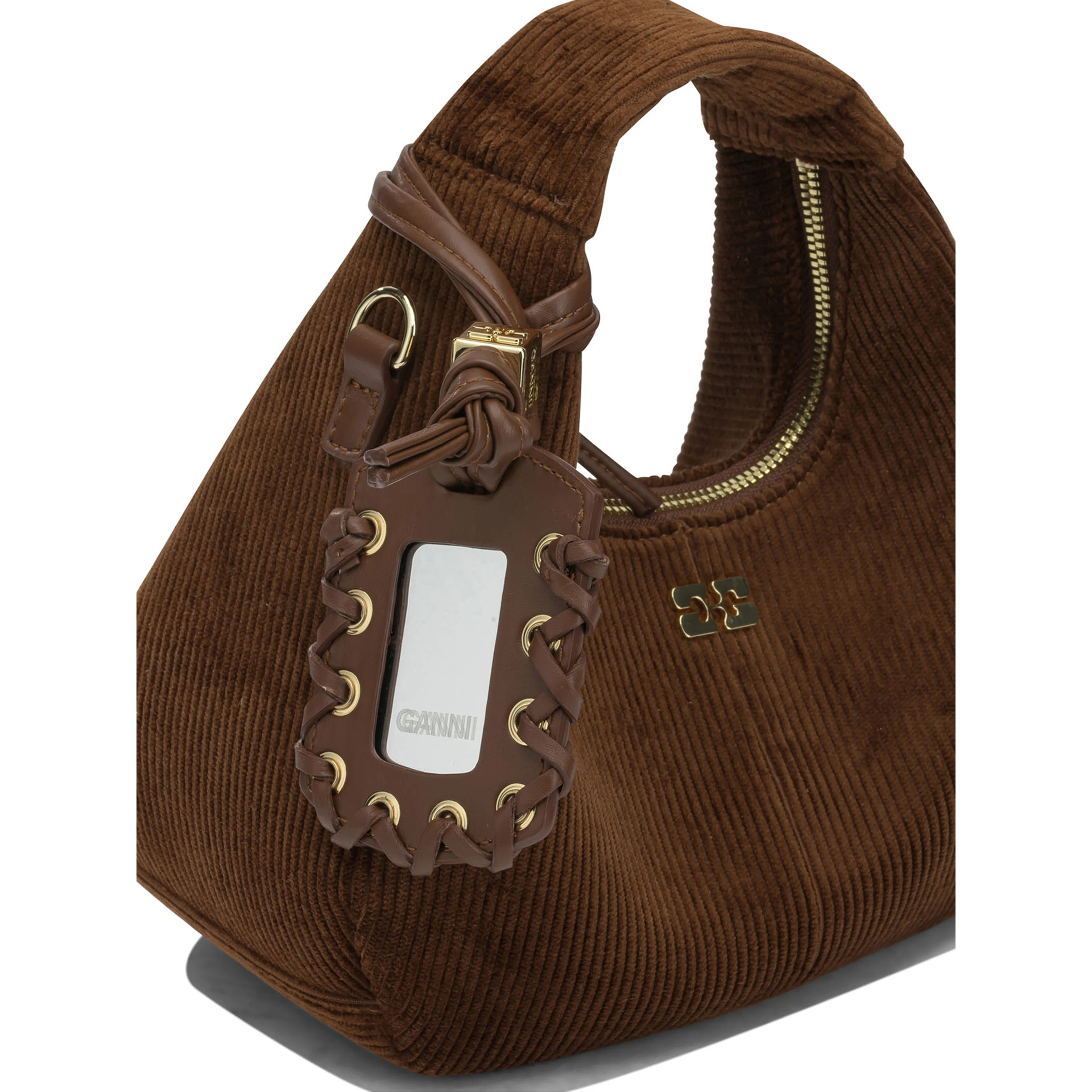 "Mini Hobo Corduroy" Small Handbag