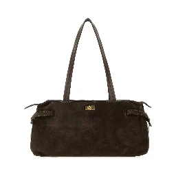 WILSON SHOULDER IN SUEDE WITH SHINY CALF