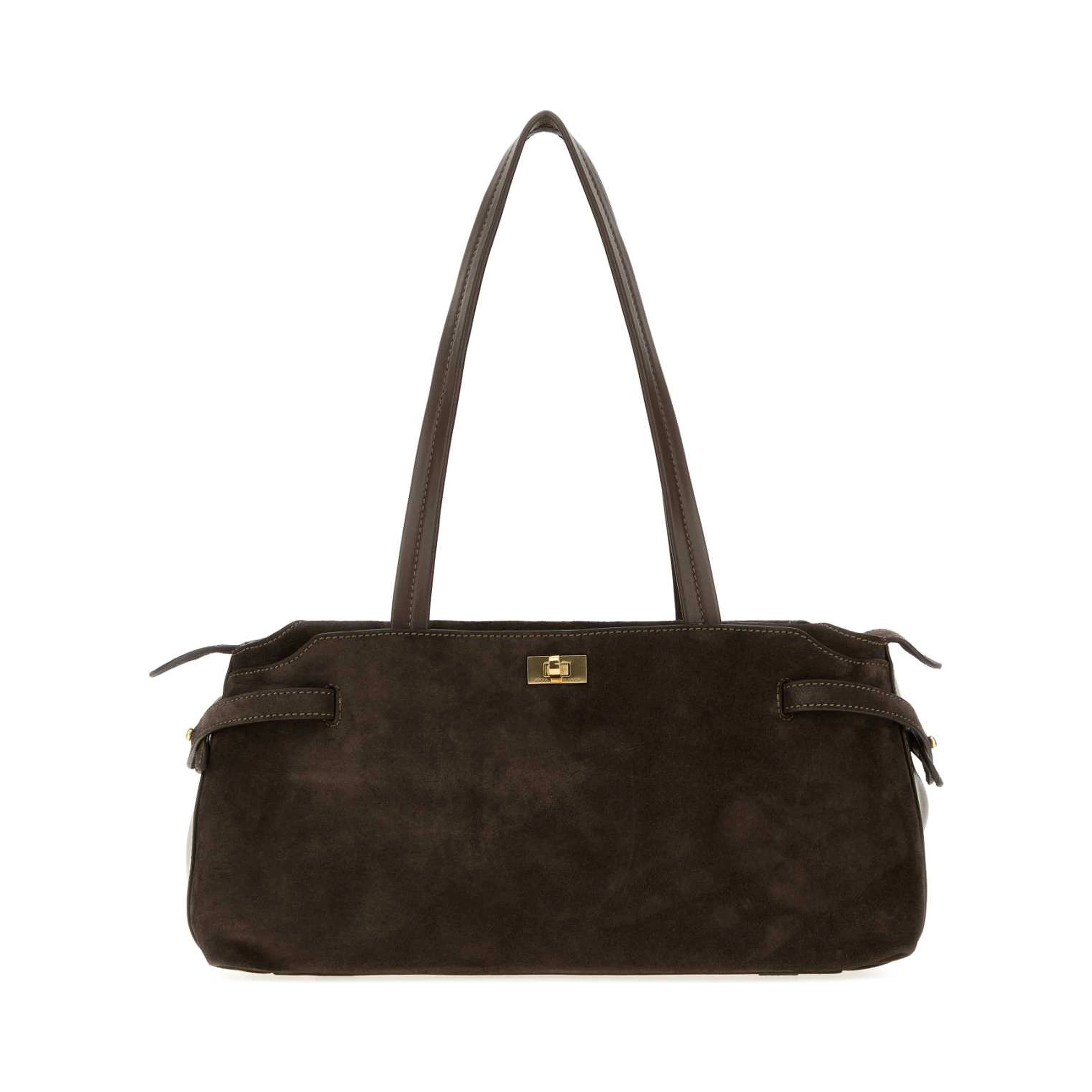 WILSON SHOULDER IN SUEDE WITH SHINY CALF