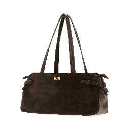 WILSON SHOULDER IN SUEDE WITH SHINY CALF