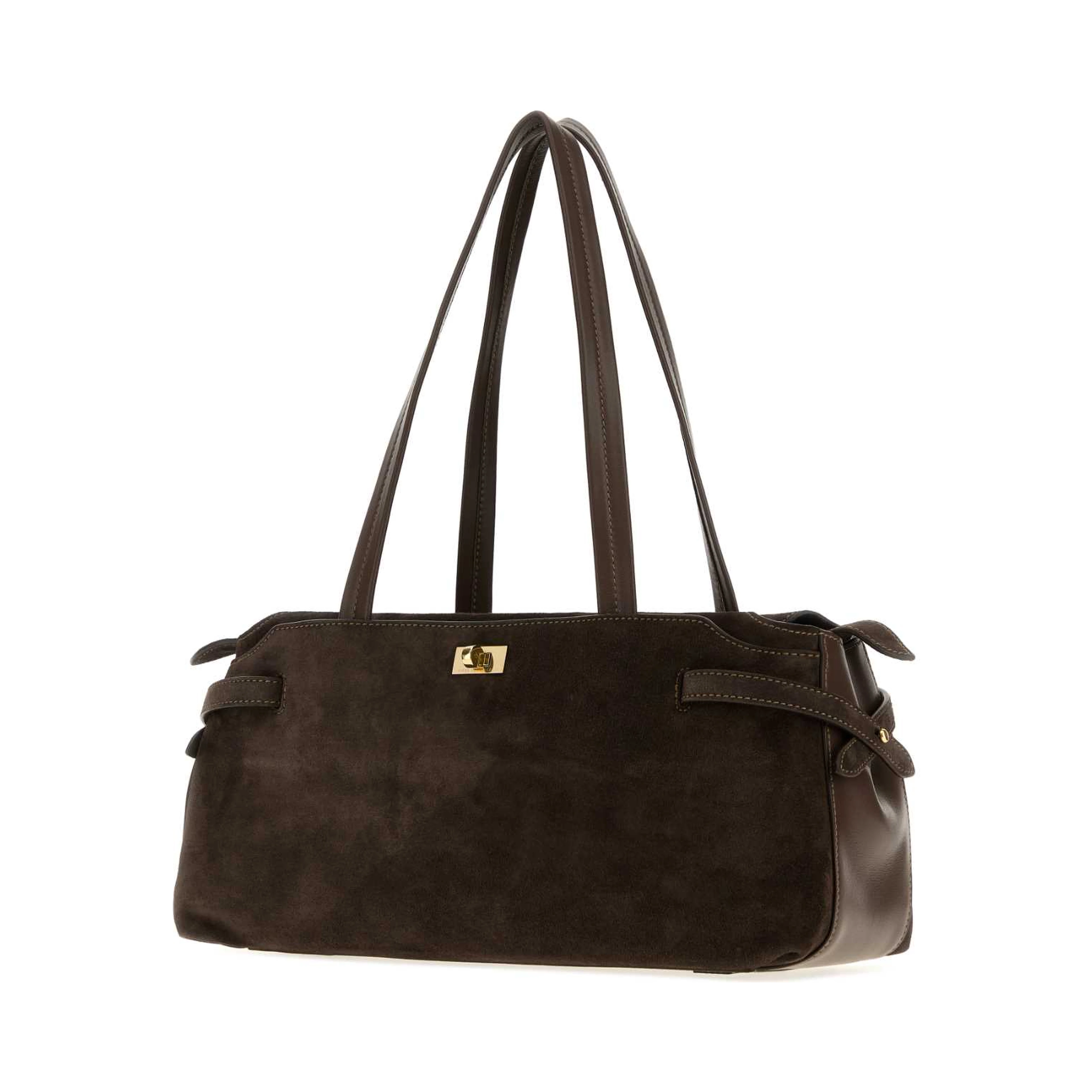 WILSON SHOULDER IN SUEDE WITH SHINY CALF