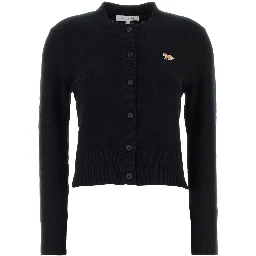 BABY FOX LAMBSWOOL FITTED CARDIGAN
