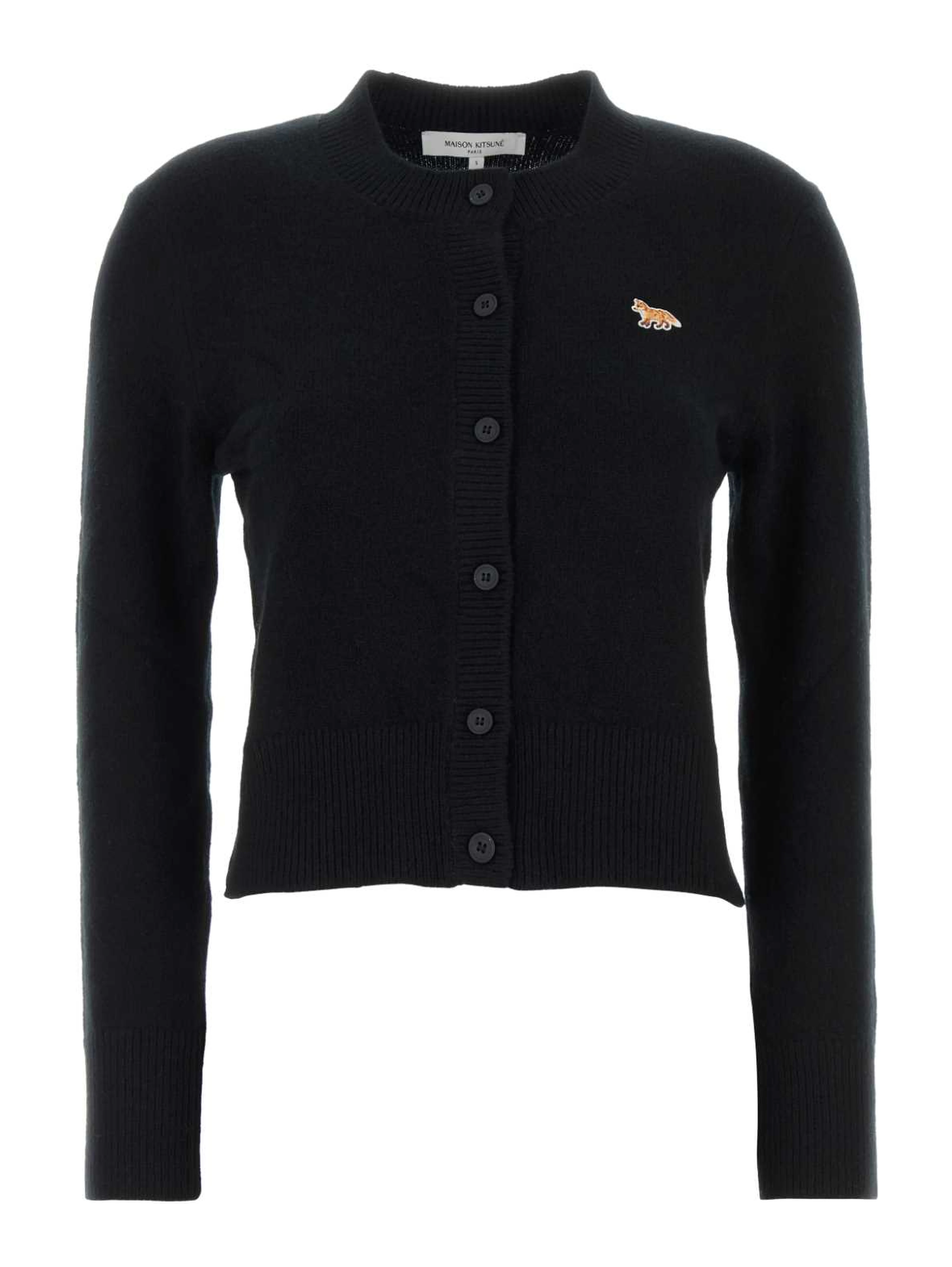 BABY FOX LAMBSWOOL FITTED CARDIGAN