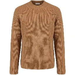 Brown Wool Men Sweater