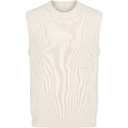 White Wool Men Sweater