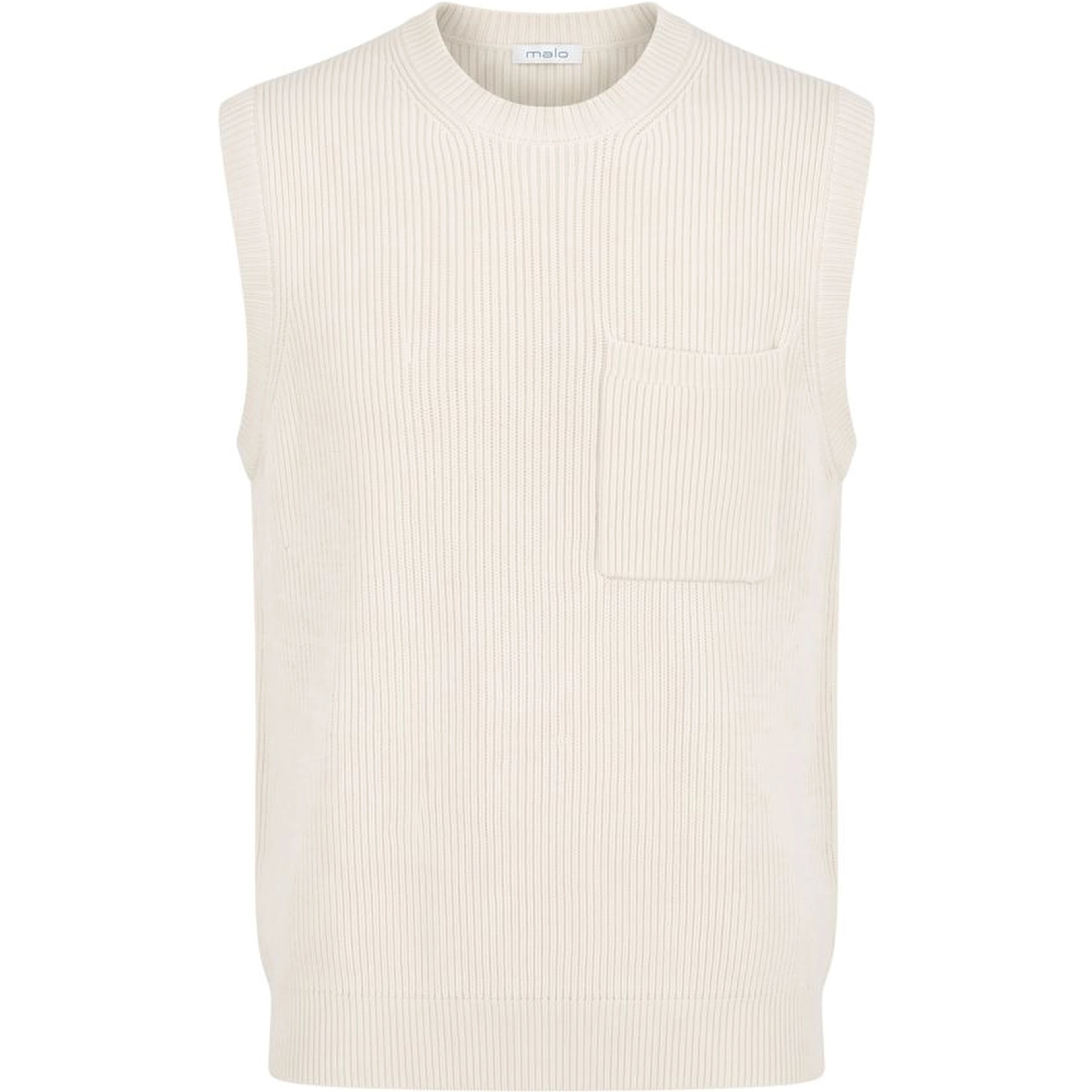 White Wool Men Sweater