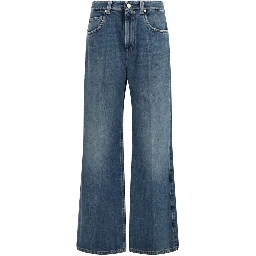 Blue Cotton Relaxed Fit Jeans