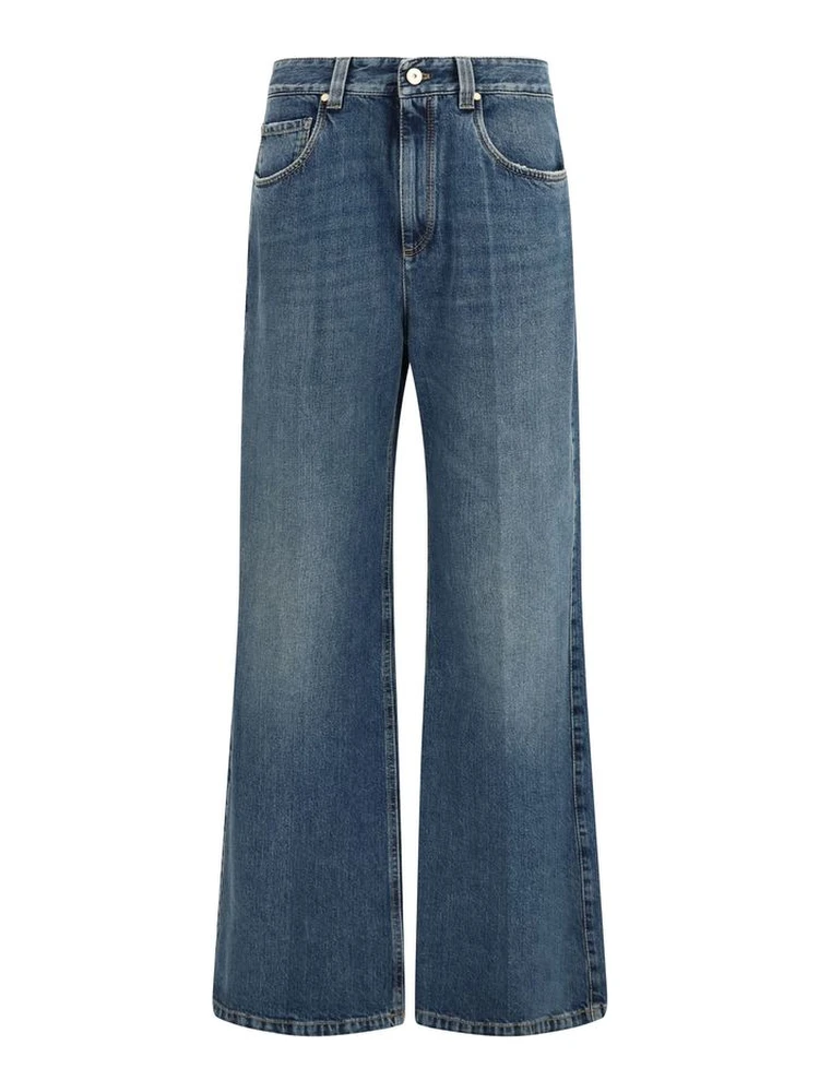Blue Cotton Relaxed Fit Jeans