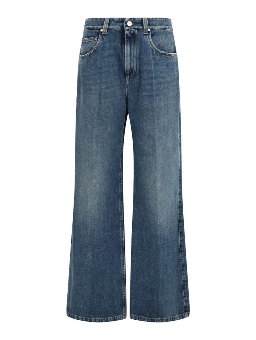 Blue Cotton Relaxed Fit Jeans