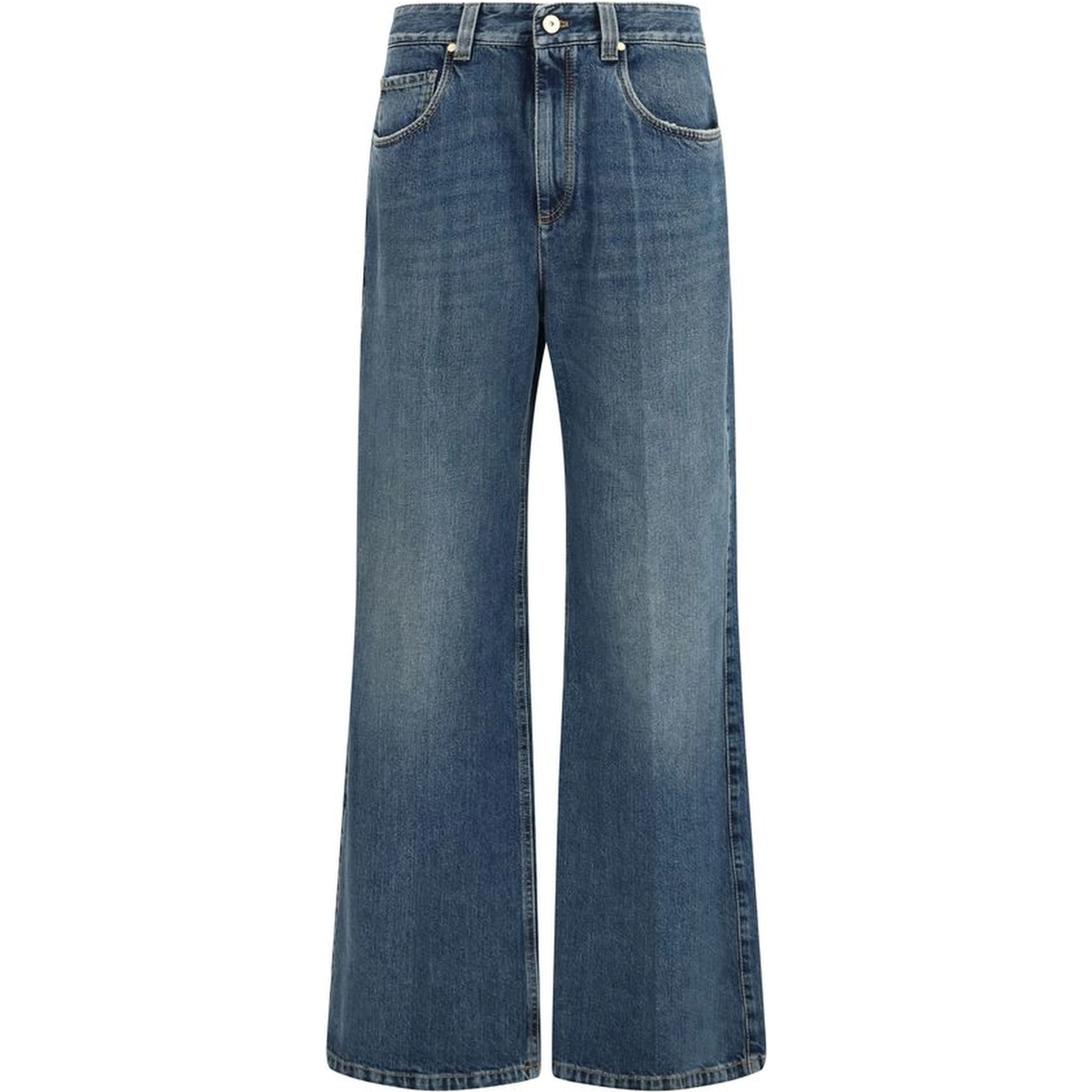 Blue Cotton Relaxed Fit Jeans