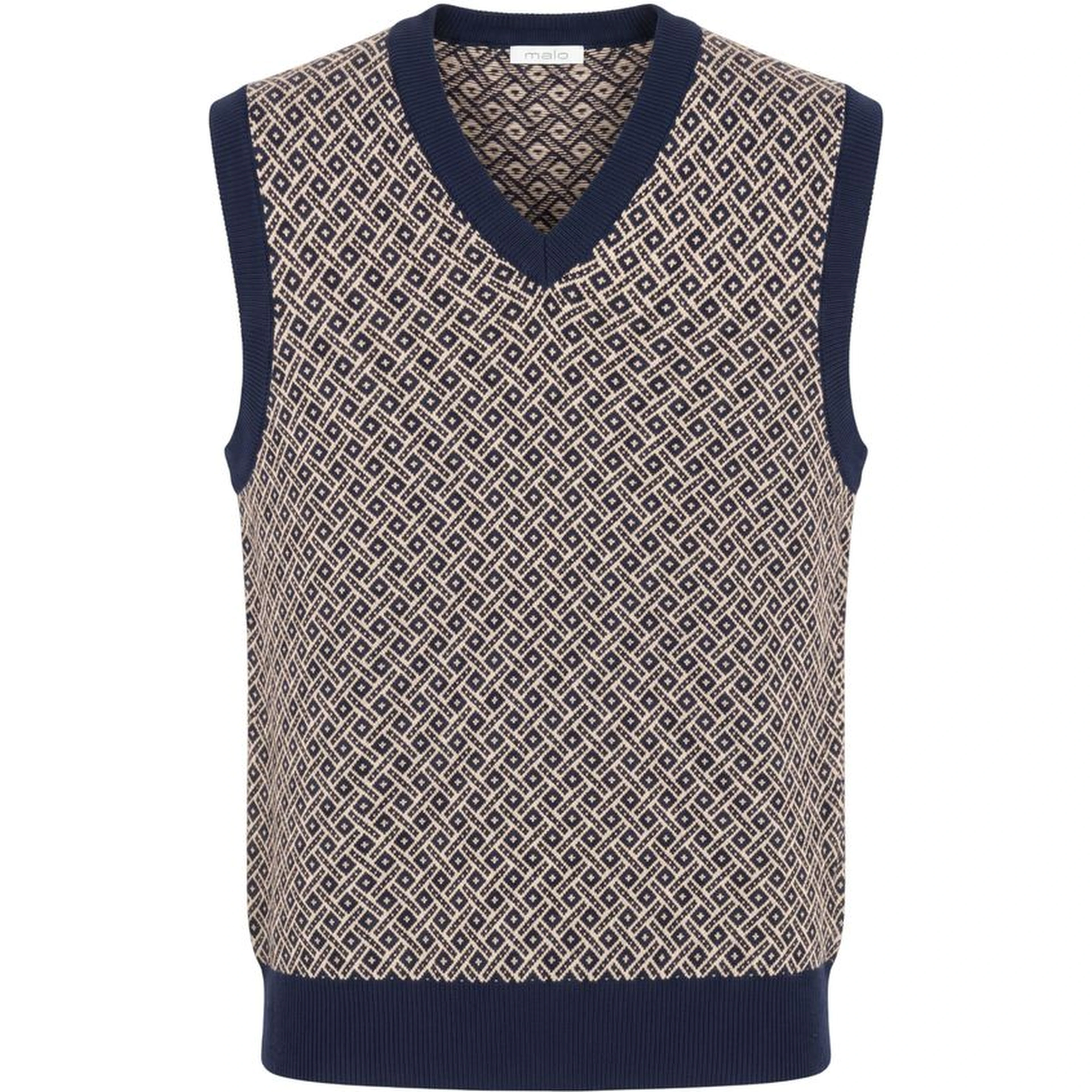 Blue Cotton Men Sweater