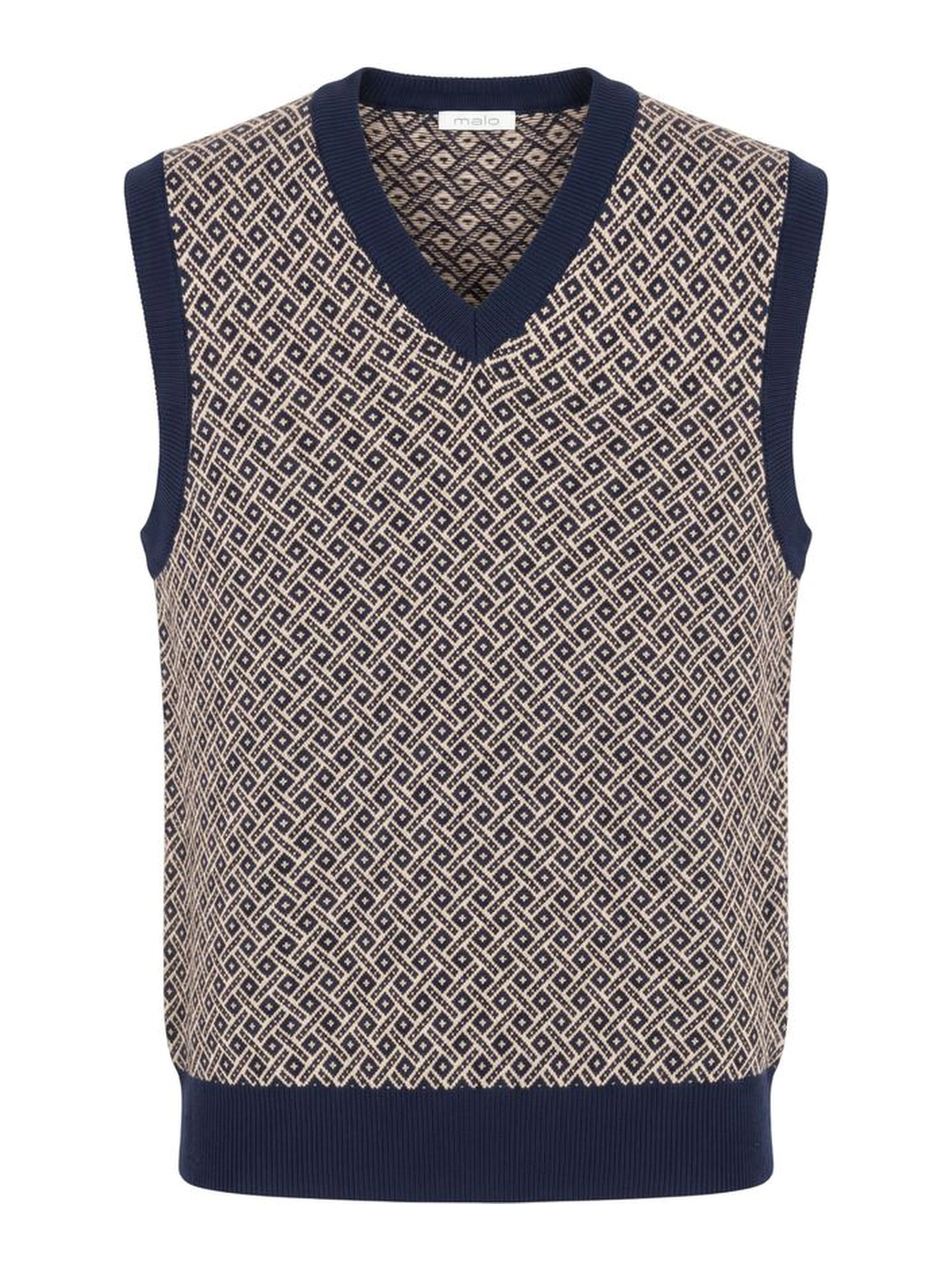 Blue Cotton Men Sweater