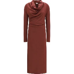 Bordeaux Wool Oves Aries Casual Dress