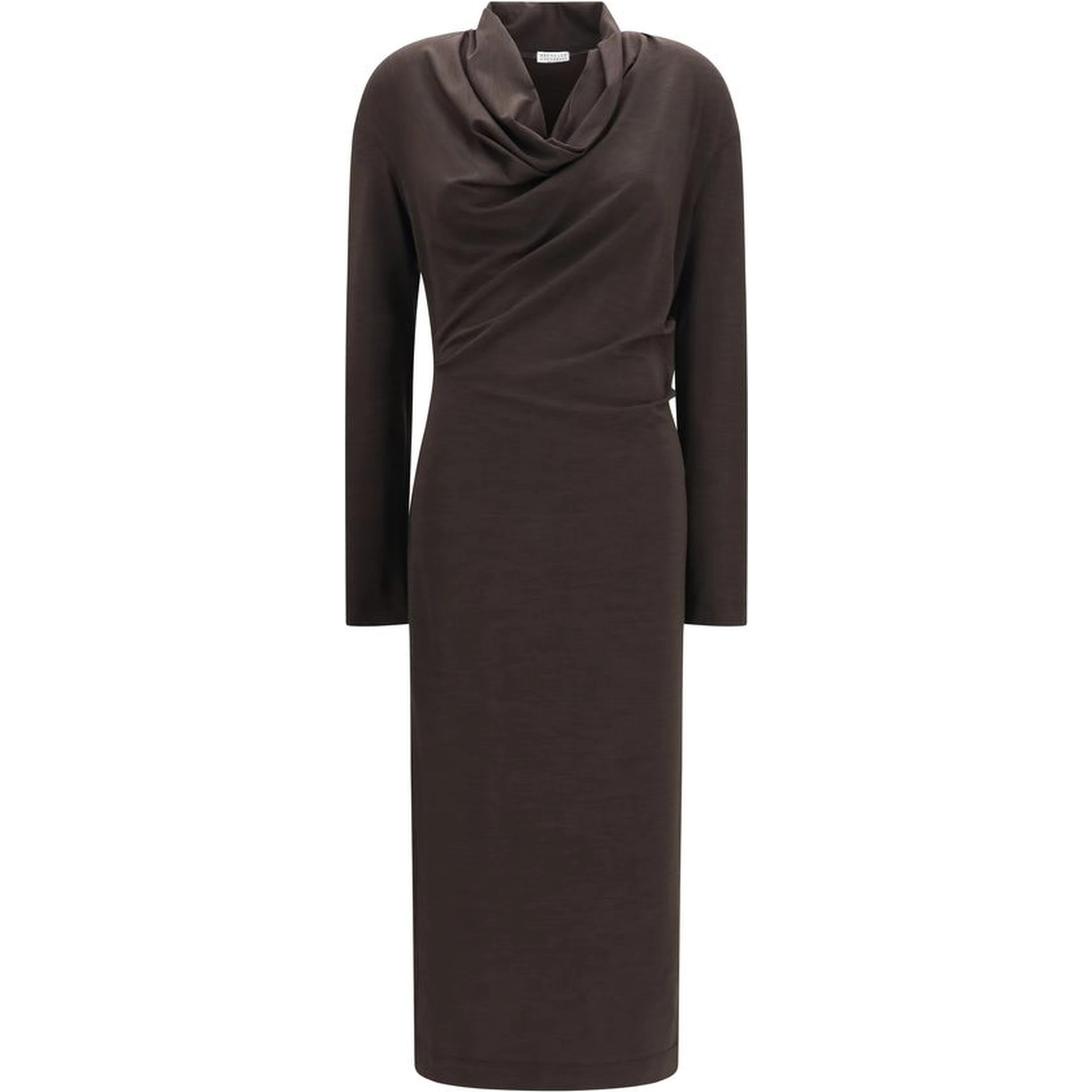 Brown Wool Oves Aries Casual Dress