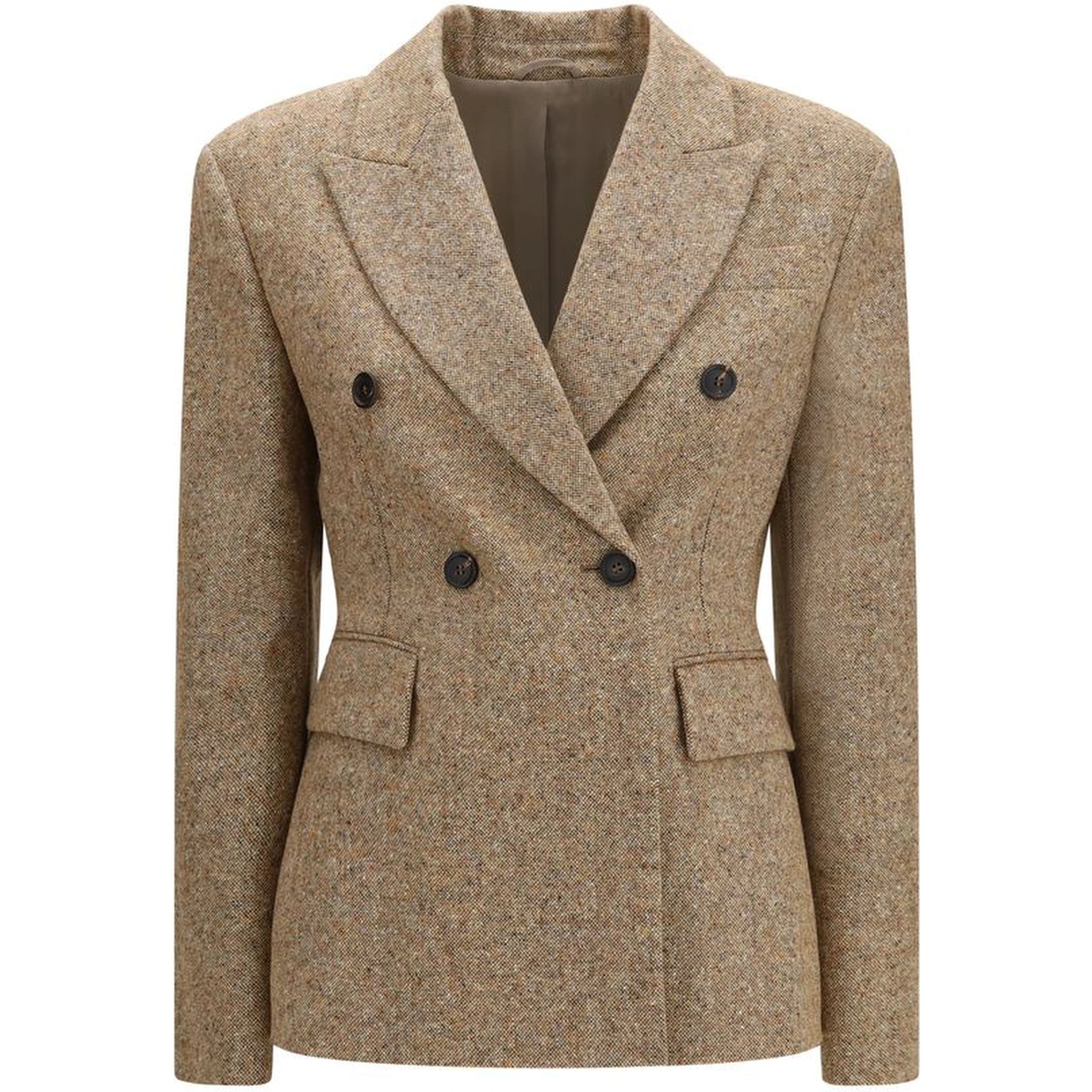 Beige Wool Oves Aries Full-Length Jacket